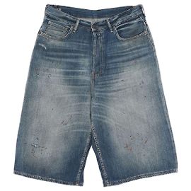 Acne Pantaloncini in denim vintage washed con pittura da uomo