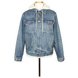 Giacca di jeans con cappuccio Céline Blu