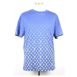 Louis Vuitton T-shirt a maniche corte sfumata blu