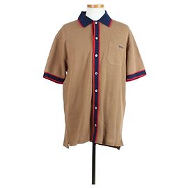 Gucci Wool Blended PK Shirt Brown