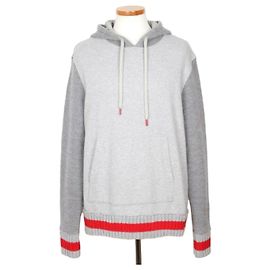 Kiton Maglia con cappuccio grigia