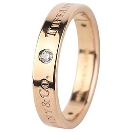 Tiffany & Co Ehering aus Roségold und Diamanten Größe