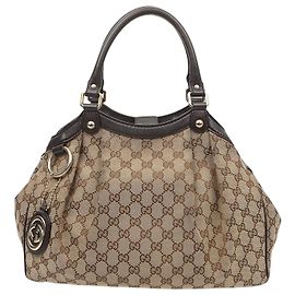 Gucci Borsa Tote Suki GG Canvas Marrone Scuro