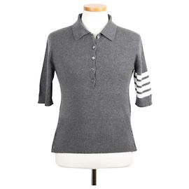 Thom Browne Malha com gola de cashmere e braçadeira diagonal