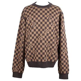 Louis Vuitton Gerippter Damier Strickpullover XL