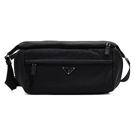 Prada Saco de ombro e saco crossbody Large para homem em Re-Nylon Biker Preto