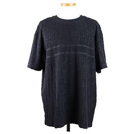 Dior Oblique Terry T-Shirt mit kurzen Ärmeln Navy