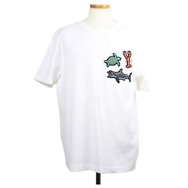 Louis Vuitton Kurzarm-T-Shirt mit Perlen-Tieren und Monogramm