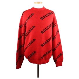 Balenciaga Maglia Multi Logo Rossa