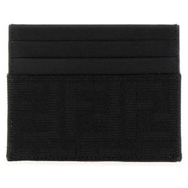 Fendi Jacquard Card Holder Black