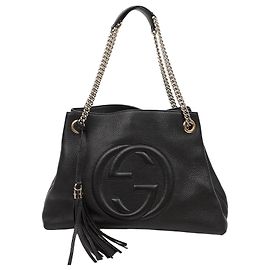 Gucci Interlocking Soho Tassel Schultertasche Schwarz