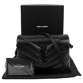 Autre Marque Lulu Toy gesteppte Leder-Schultertasche All Black