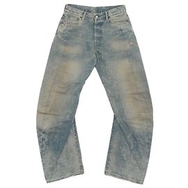 Acne Pantaloni in denim AUZ a gamba larga e vestibilità loose fit con pieghe e tasche