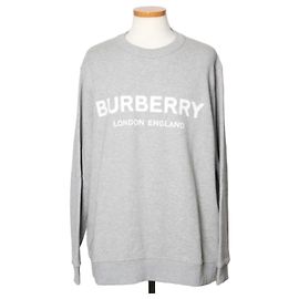 Felpa Burberry Logo Grigia