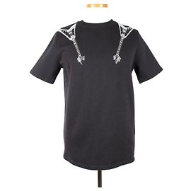 Acne T-shirt a maniche corte con stampa chitarra Nero XS