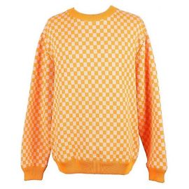 Louis Vuitton Damier Knit Pullover Orange