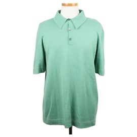 Hermès Kurzarm T-Shirt aus Strick mit Kragen XL