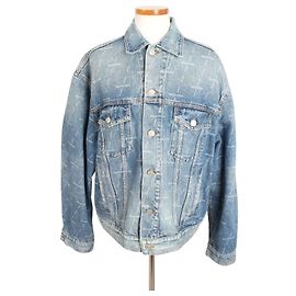 Balenciaga Veste en denim Multi-Logo