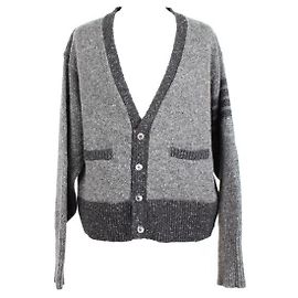 Thom Browne Mohair Tweed Wool Cardigan
