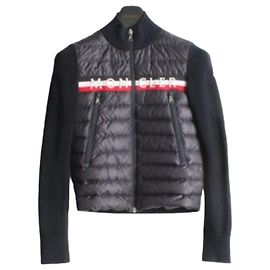 Moncler Giacca imbottita leggera in maglia con logo per bambini