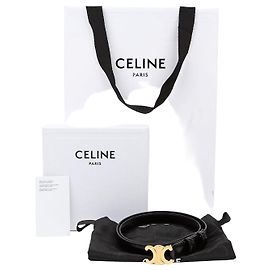 Céline Cinturón Triomphe Pequeño Negro