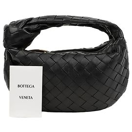 Bottega Veneta Mini Jodie Ledertasche Schwarz Gold