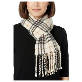 Burberry Sciarpa Muffler Slim in misto lana di alpaca a quadri