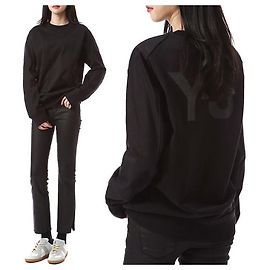Sudadera Yohji Yamamoto U CL CRW Big Logo Negra