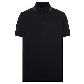 Gucci Polo em jersey de algodão piqué Preto