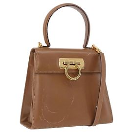 Salvatore Ferragamo Gancini Convertible Top Handle Leather Medium