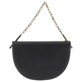 FENDI Shoulder Bag Leather Black Gold Auth 212099V - Jerrillo