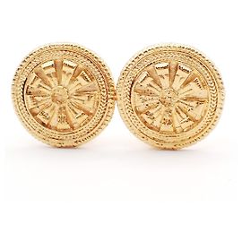 Chanel Vintage Round Clip-On Metal