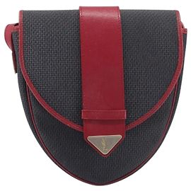 Autre Marque Saint Laurent Shoulder Bag PVC Canvas Black Gold Auth 211878 - Jerrillo