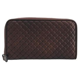 Bottega Veneta Intrecciato Long Zip Leather