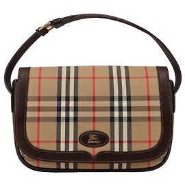 Burberry Vintage Schultertasche aus beigem Canvas