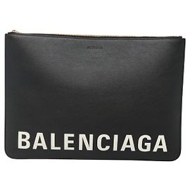 Balenciaga Ville Pouch Leather Large