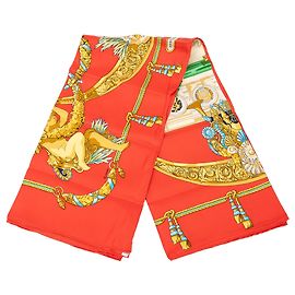 Hermès Hommage A Charles Garnier Seidentuch rot 90 Scarves