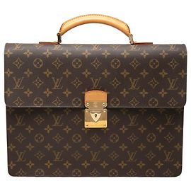 Sac business Louis Vuitton Monogram Serviette Conseiller Marron