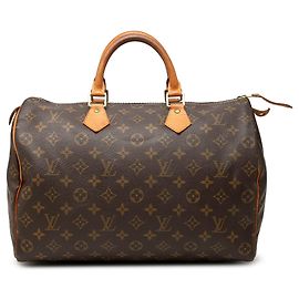 Borsa Boston Louis Vuitton Monogram Speedy 35 Marrone