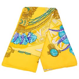 Hermès Mexique Seidentuch Gelb 90 Scarves