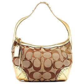 Coach 12227 Borsa a Spalla Ergo Signature Beige Gold