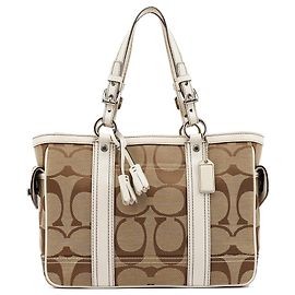 Coach Sac Tote Gallery Signature 6234 Beige White