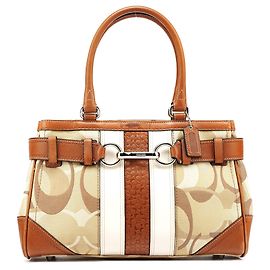 Coach Borsa Tote Hamptons Signature Beige Tan F13337