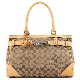 Coach Borsa Tote Hamptons Signature 8K07 Beige Tan