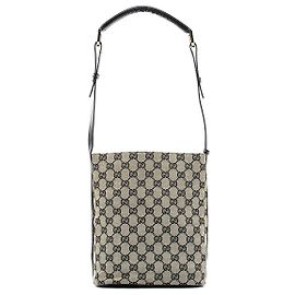 Gucci 001 4286 Borsa a tracolla in tela GG Beige Black