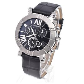 Tiffany & Co. Atlas Quartz Stainless Steel and Leather 34