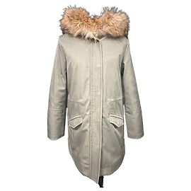 Zapa Paris Parka Caqui con Capucha de Piel