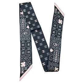 Foulard slim Chanel Trèfle noir