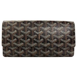 Cartera larga Goyard con estampado chevron