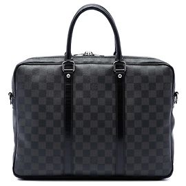 Louis Vuitton Black Damier Graphite Porte Documents Voyage PM